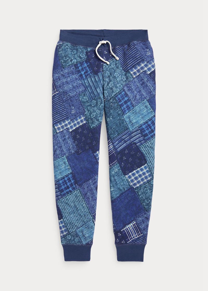 Pantalones Ralph Lauren Niña 7-14 Años Patchwork-Print French Terry Joggers Chile Azules QMPEC-1973